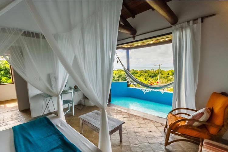プライア・ド・エスペーリョ Espelho Bahia Blue House Bed & Breakfast エクステリア 写真